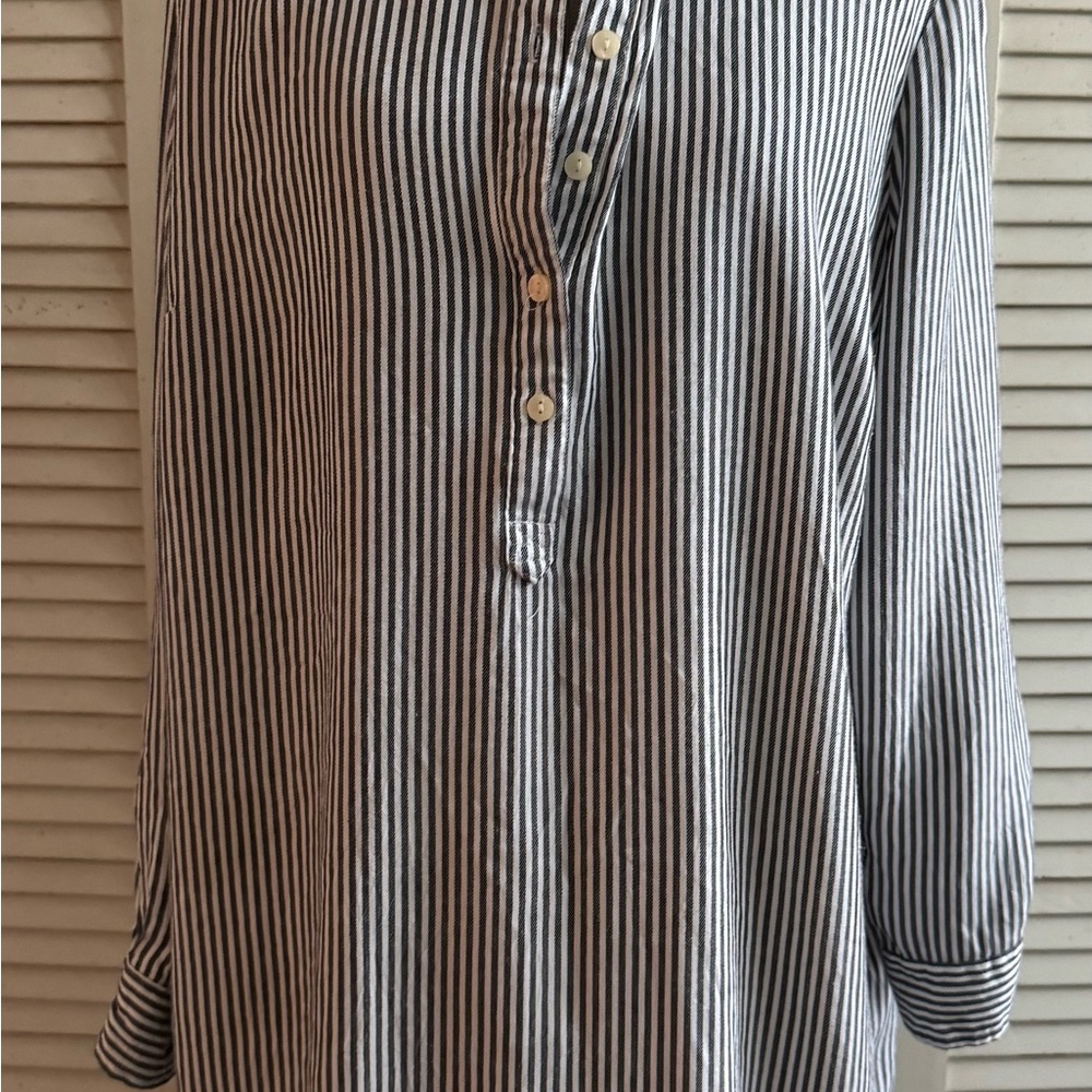 Striped Button-Up Women's Top